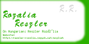 rozalia reszler business card